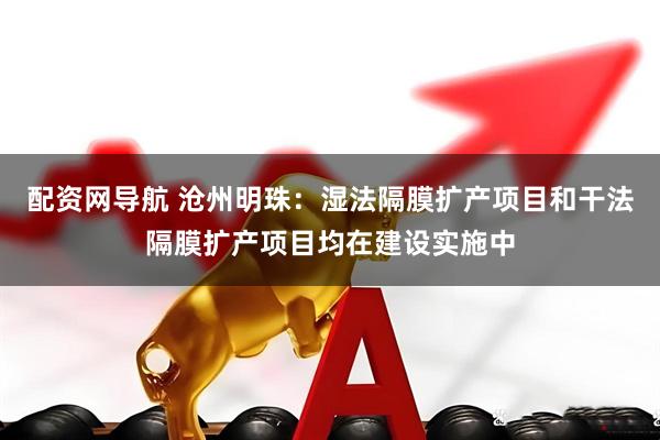 配资网导航 沧州明珠：湿法隔膜扩产项目和干法隔膜扩产项目均在建设实施中